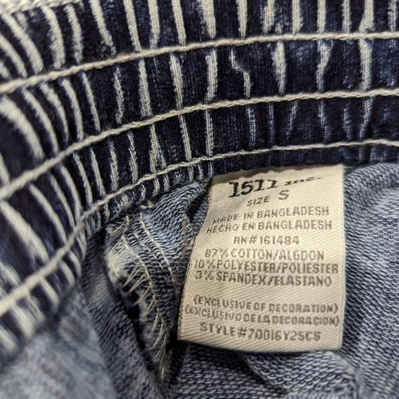 Denim Joggers Pants Drawstring waist Elastic cuffs Sz S - Picture 6 of 7